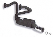 Auspuff Fiat 126 mit 70mm Endrohr