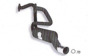 Auspuff Fiat 500 F/L mit 70mm Endrohr